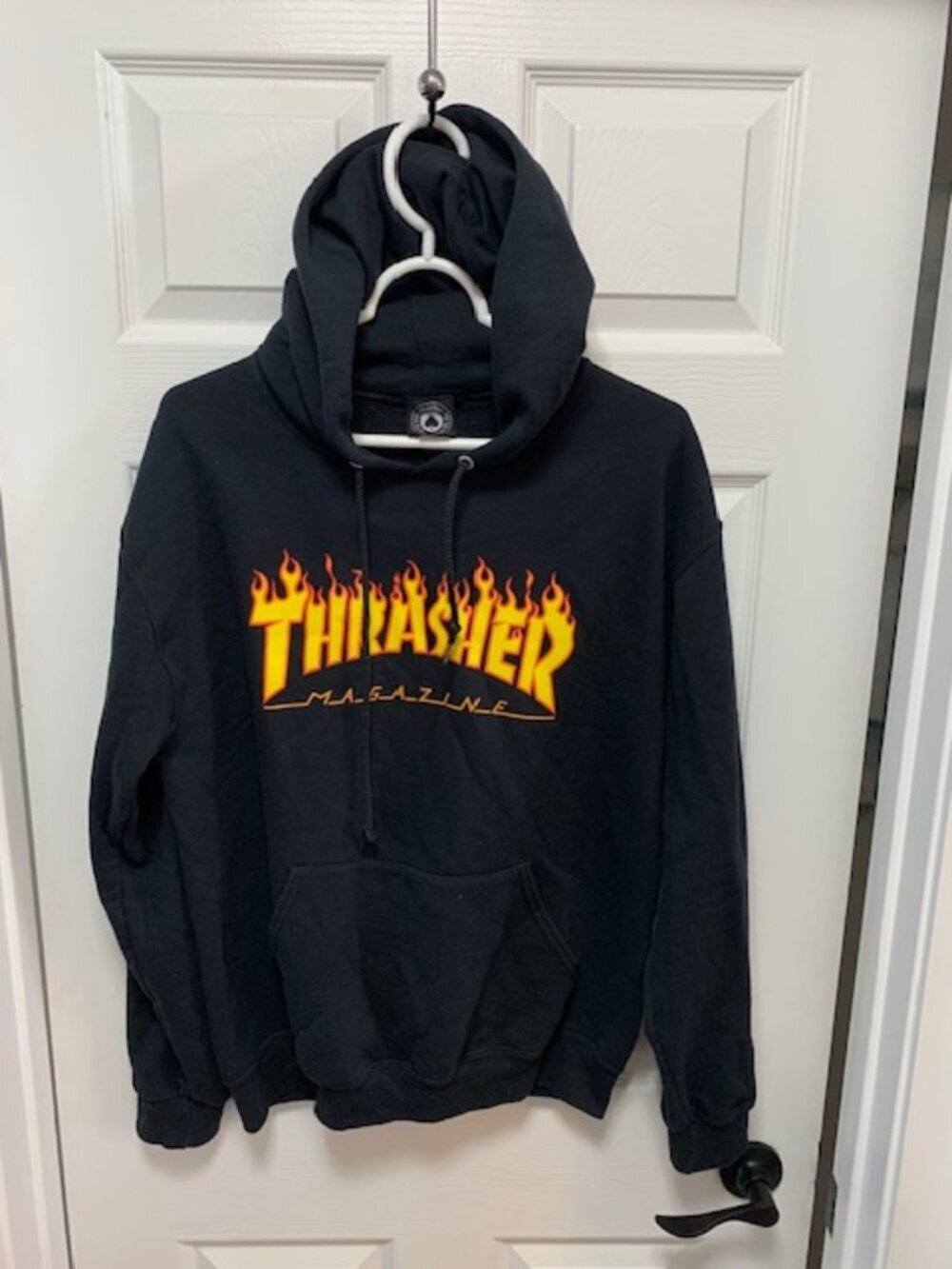 THRASHER FLAMING SKATEBOARD HOODIE (MEDIUM) - Picture 4 of 4